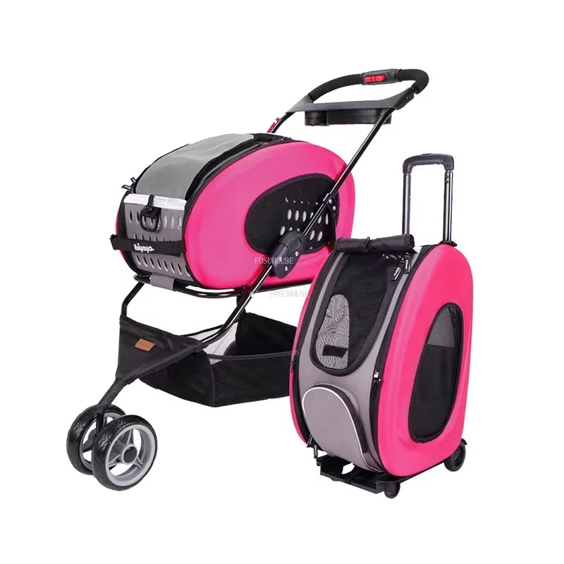 PawPorta 4-in-1 Foldable Pet Stroller – The Stylish Ride for Pets on the Go